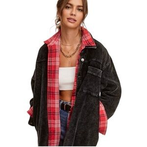 🆕 La Miel Black Corduroy Shacket